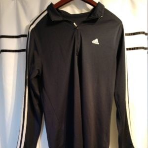 Adidas Polyester L/S 1/4 Zip Running Pullover (M)